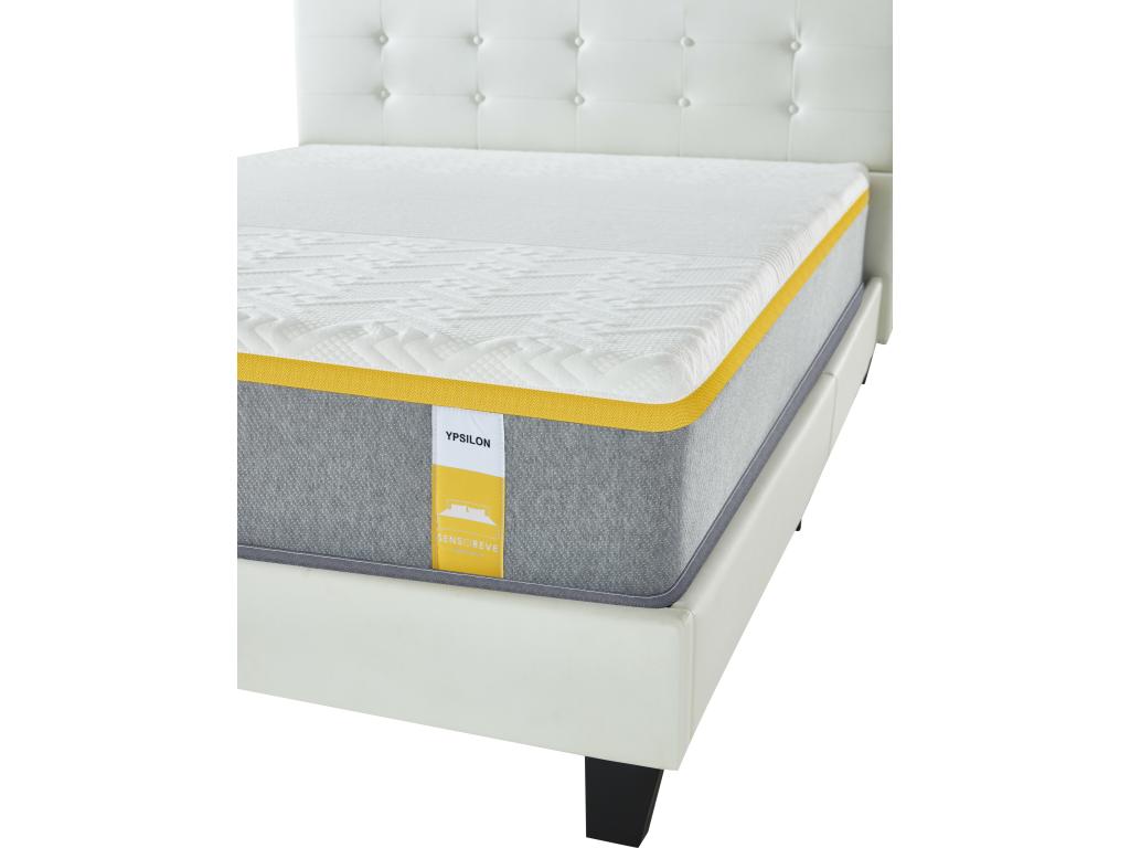 Ensemble matelas et lit - Blanc