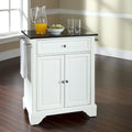 Crosley Lafayette Black Granite Top Portable Kitchen Island - 18d x 31w x 35.5h