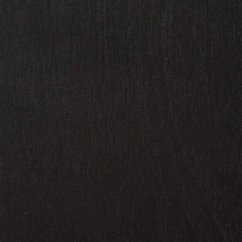 Îlot de cuisine fixe noir avec plateau en bois naturel, 2 tiroirs et meuble à 4 portes