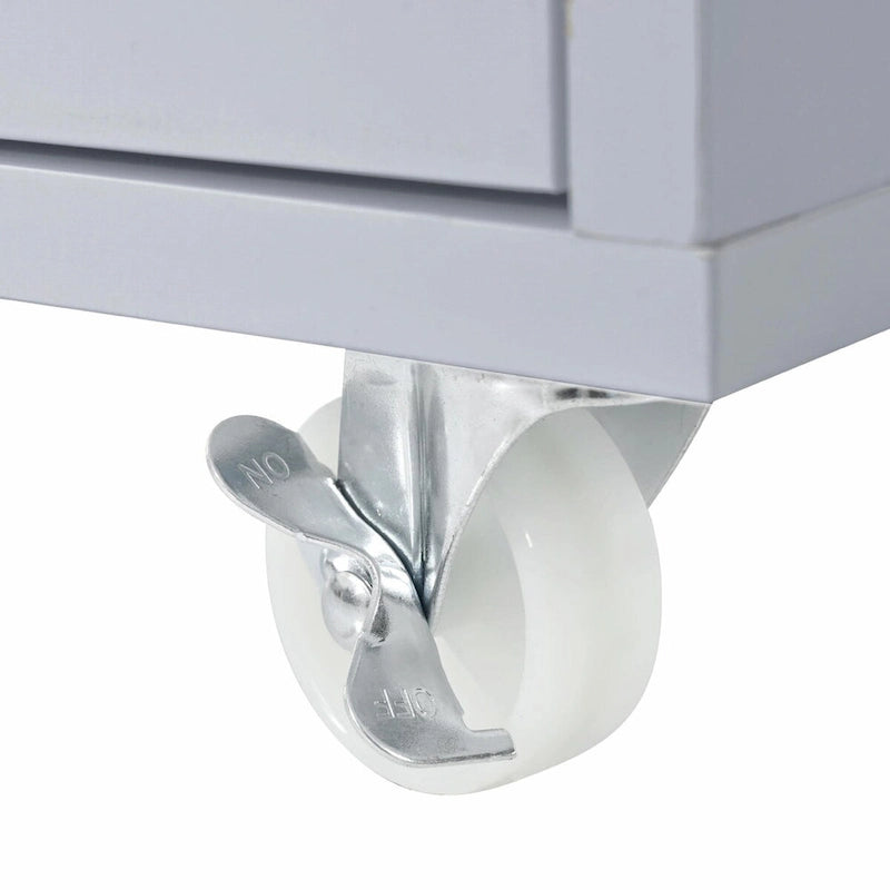 Îlot de cuisine roulant avec table extensible, portes en verre cannelé, casier à vin et prise de courant