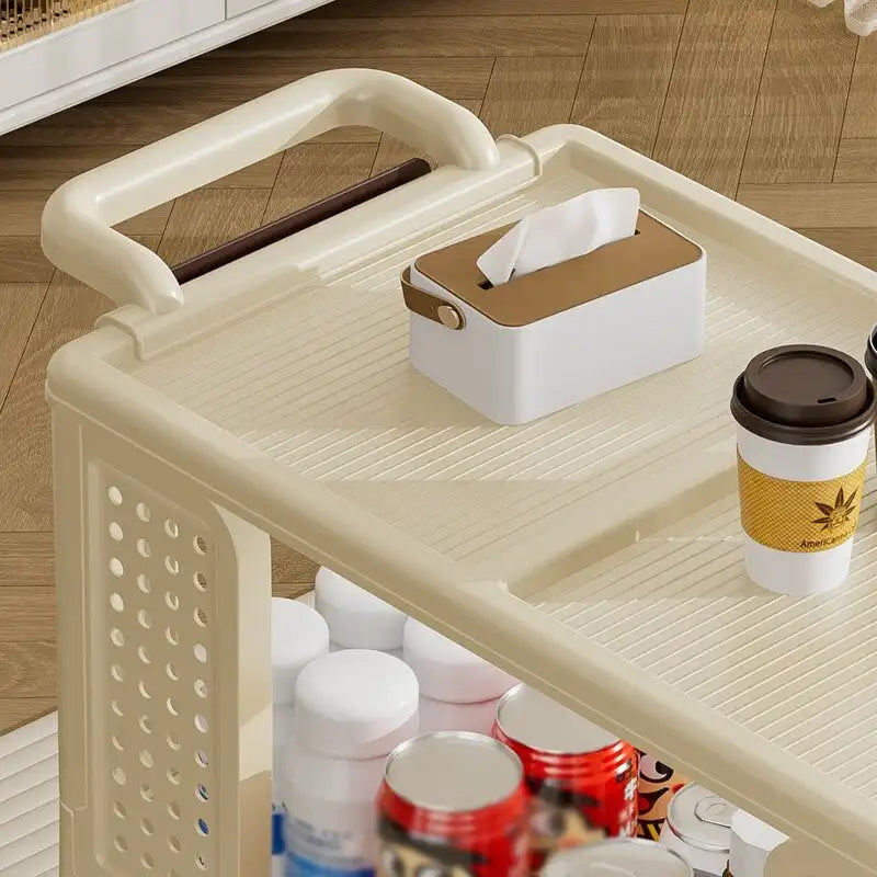 Dessertes de rangement roulantes à 4 niveaux pour cuisine ou salle de bain