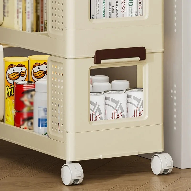 Dessertes de rangement roulantes à 4 niveaux pour cuisine ou salle de bain