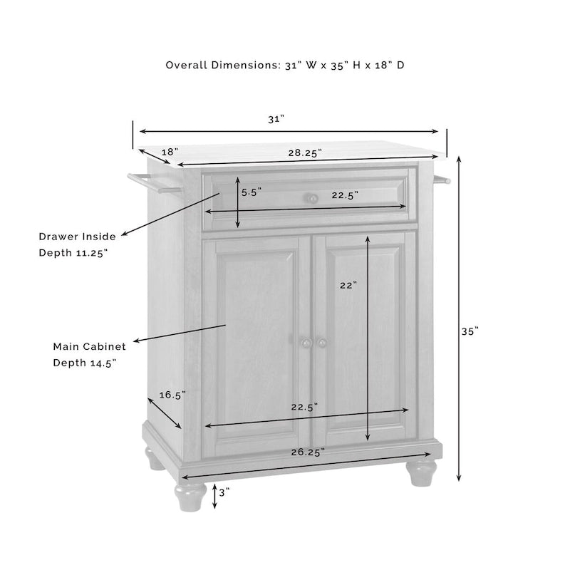 Îlot de cuisine portable noir avec tiroir d'armoire et barres porte-serviettes en acier inoxydable