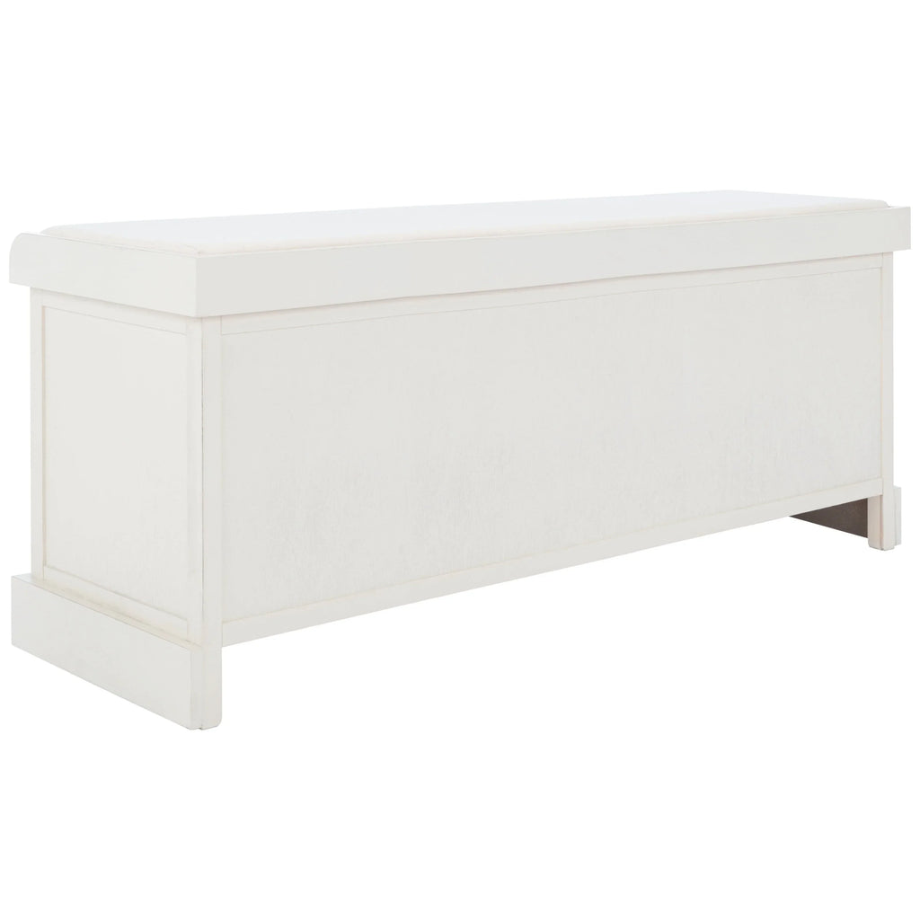 Banc de rangement SAFAVIEH Fiorello avec coussin et 3 tiroirs - 47,3 L x 15 P x 19 H - 47 L x 15 P x 19 H